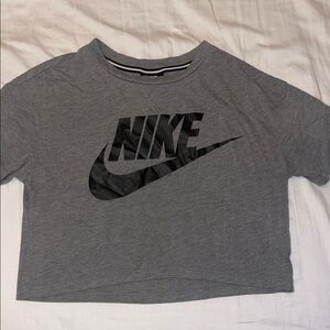 Nike Heather Gray Logo Crop Top
Sold on another platform.